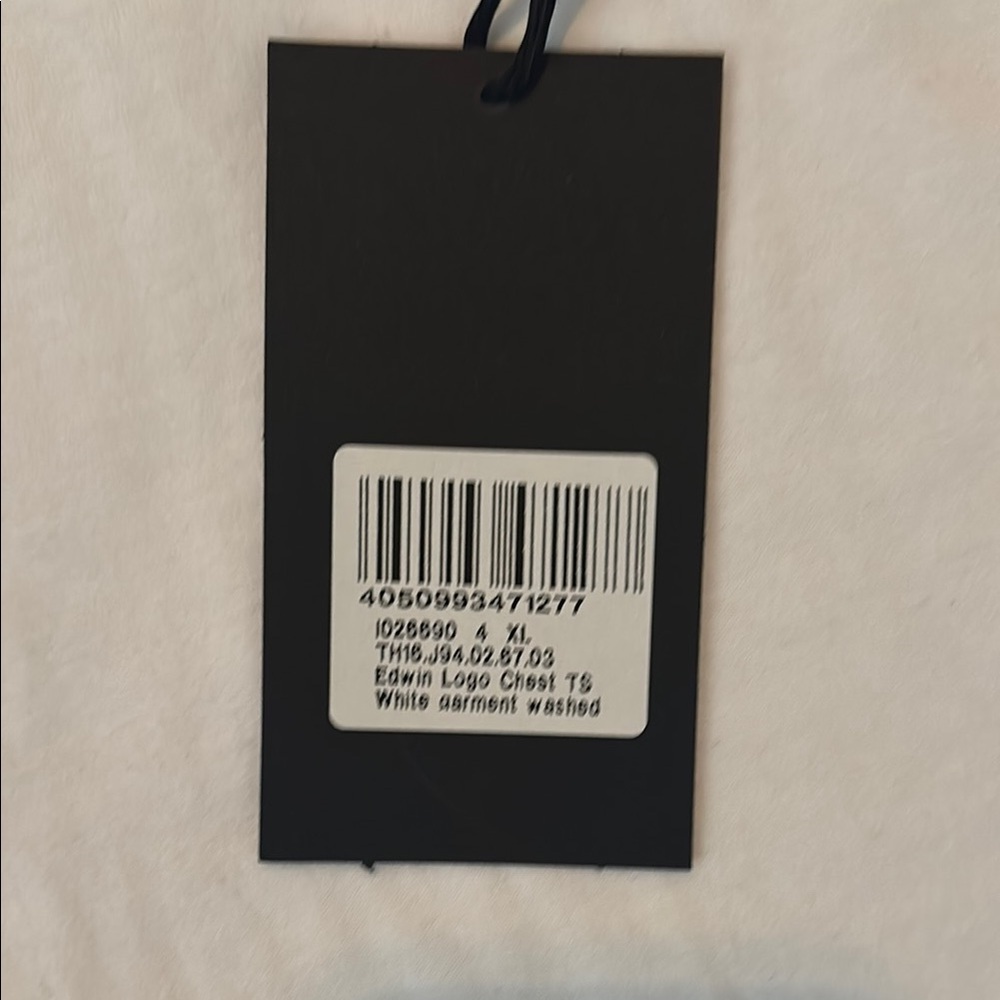 EDWIN White Men's T-Shirt, XL - Picture 3 of 4